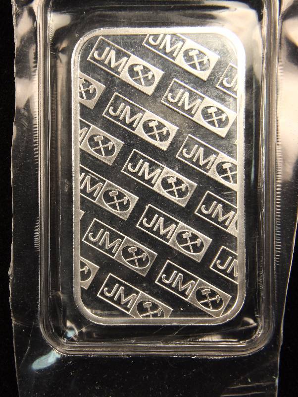 1 TROY OZ. .999 FINE SILVER BAR JOHNSON MATHEY SEALED