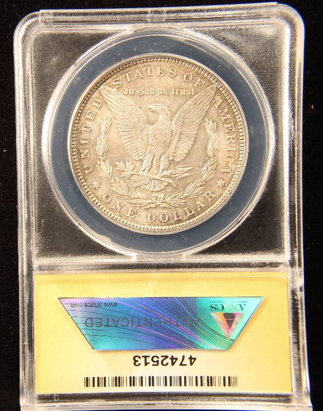 1886 MORGAN SILVER DOLLAR MS63 ANACS CERTIFIED