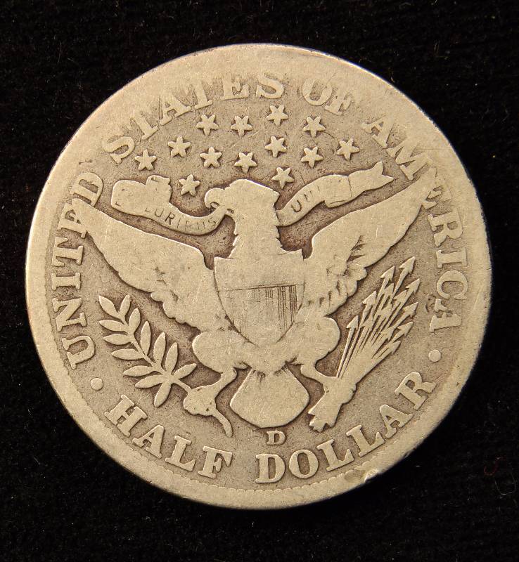 1906-D BARBER SILVER HALF DOLLAR