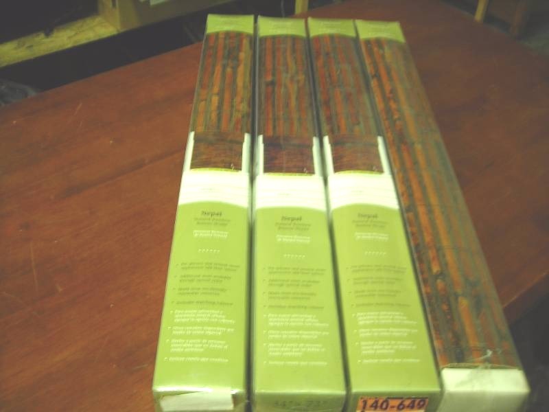 4-Bamboo Roman Shades Nepal 34 x 72 Look New In Boxes