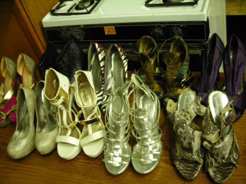 9 Pair Ladies High Heels Size 8