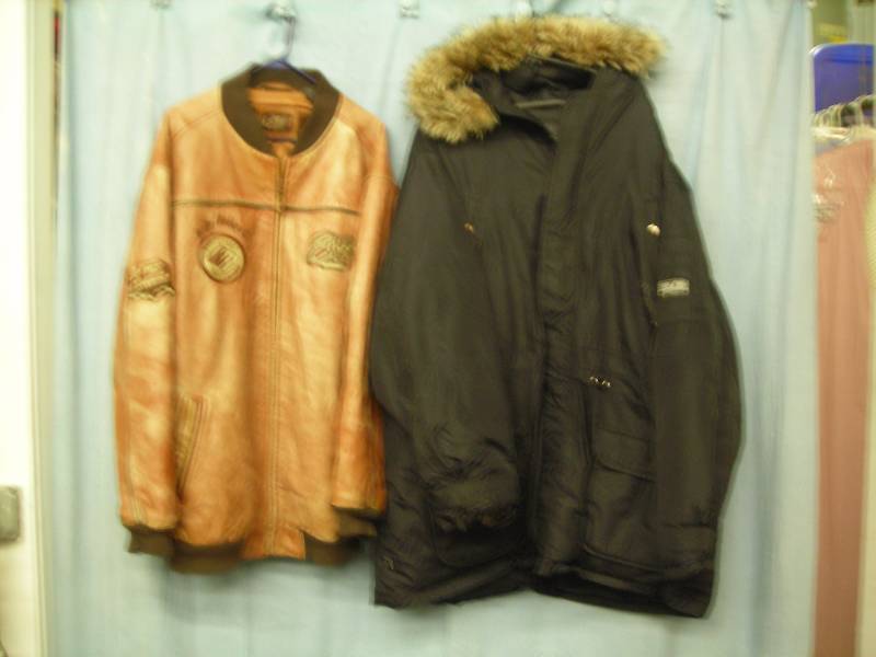 Mens Leather Jacket Enyce 3-X, Hooded Parka Sean John Size 4-X