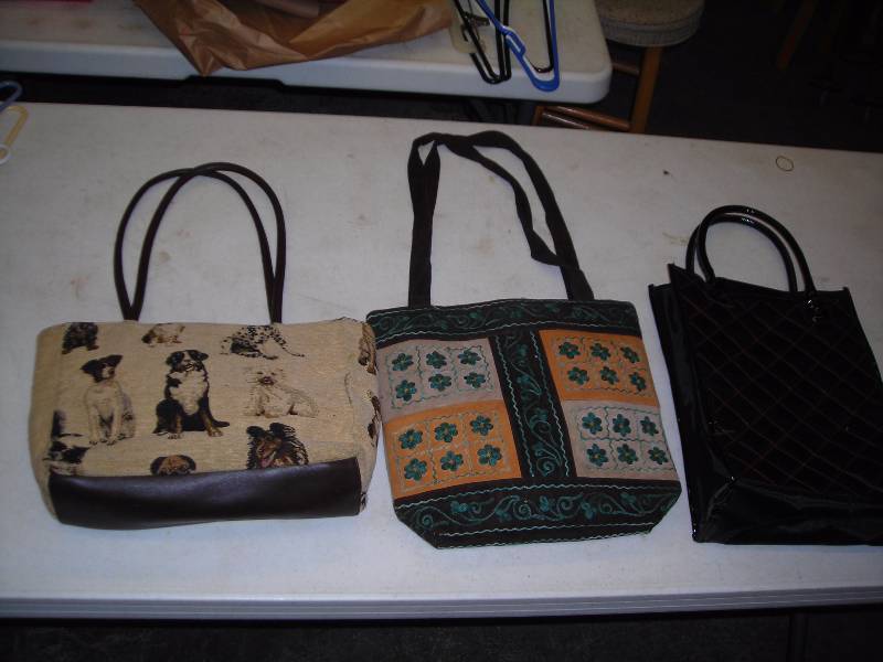 3 Hand Bags- 2 Fabric, 1 Insulated