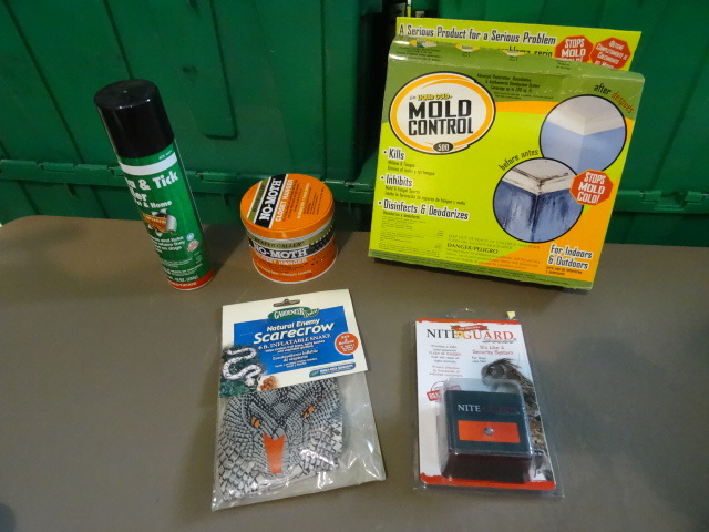 lot 23 image: NEW Lot incl Mold Control Kit, Nite Guard Animal Repeller, Scarecrow
