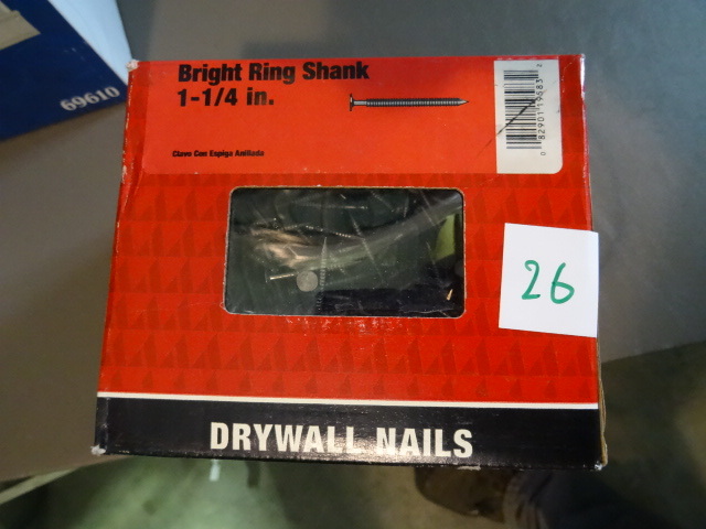 lot 26 image: NEW LOT qty 4 Boxes 5 lbs ea Drywall Nails 1.25 in