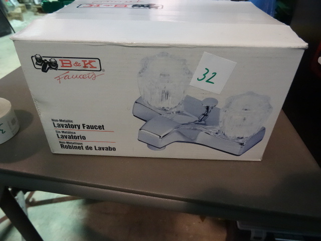 lot 32 image: NEW B and K Non Metallic Lavatory Faucet pn 121-024RP