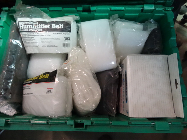 lot 48 image: NEW LARGE LOT  ENTIRE BIN OF Humidifier Filter Belts GREEN BIN NOT INCLUDED