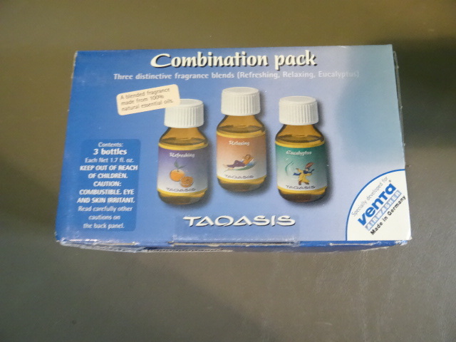 lot 61 image: NEW Combination Pack Essential Oils 3 Bottles Refreshing, Relaxing and Eucalyptus