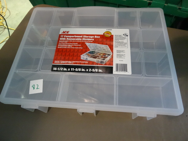 lot 82 image: NEW 17 Compartment Storage Box 14.5 x 11.5 x 2.5 in