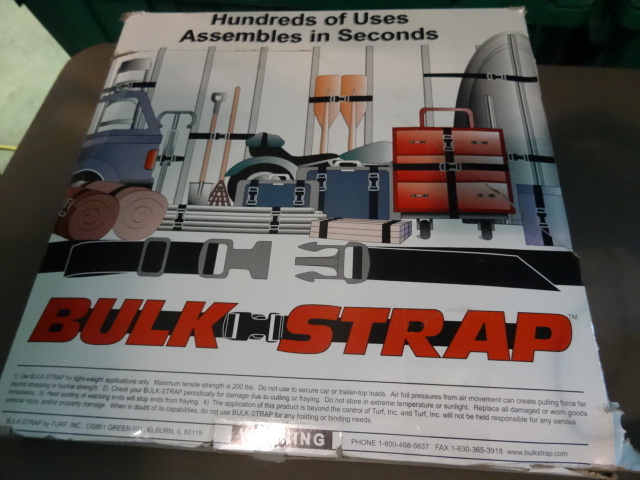 lot 83 image: NEW Large Roll Bulk Strap 1.5in Red Web Strap ie. For Tie Downs est 300 ft