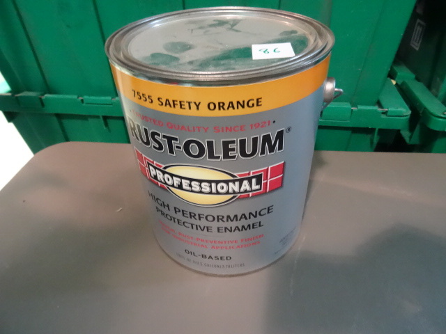 lot 86 image: NEW 1 Gallon RustOleum Professional High Performance Enamel Safety Orange # 7555