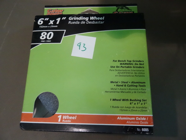 lot 93 image: NEW Grinding Wheel 6x1 in 80 grit