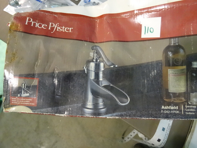 lot 110 image: NEW Price Pfister Waterfall Lav Faucet Ashfield pn F-042-YP0K