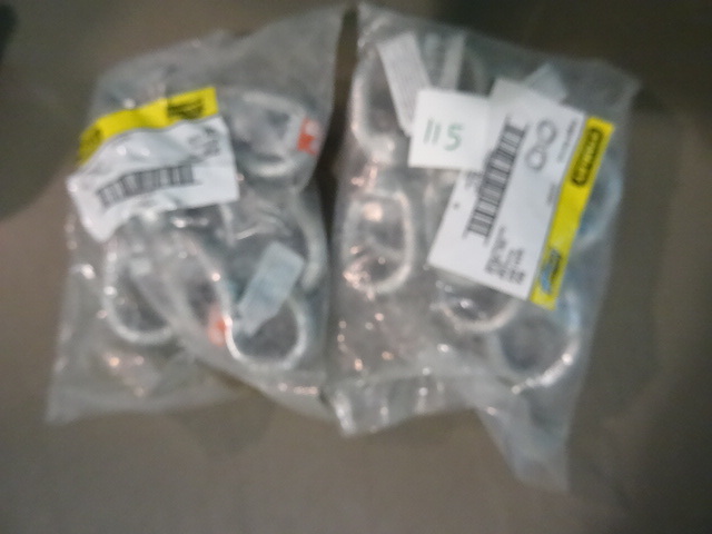 lot 115 image: NEW Qty 10 Round Eye Swivels Galvanized 1260 lb 5  16 in