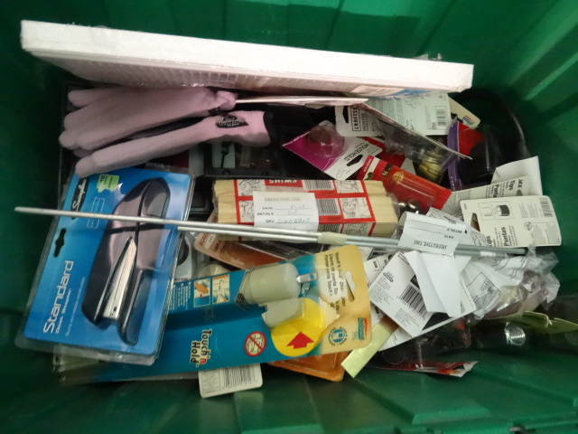 lot 128 image: NEW LOT  ENTIRE BIN OF Misc Hardware Items  GREEN BIN NOT INCLUDED