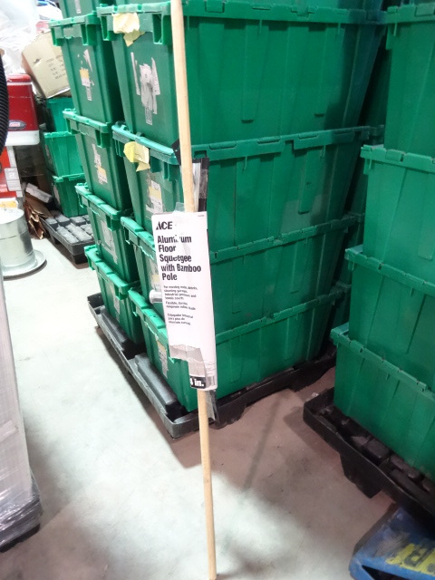 lot 149 image: NEW Aluminum Floor Squeegee and Pole
