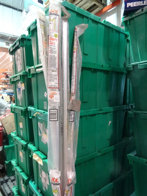 lot 151 image: NEW Qty 5 ACE Wetherizer Door Set Wetherproofing, Aluminum, 7 ft x 3 ft