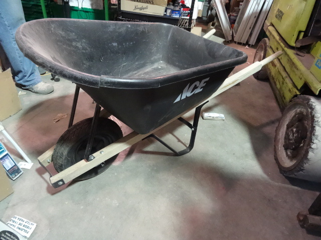 lot 155 image: ACE Poly Wheelbarrow small Crack in Tub