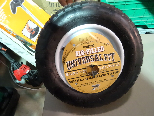 lot 160 image: NEW Marathon Air Filled Universal Fit Wheelbarrow Tire