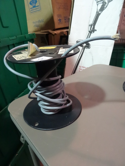 lot 215 image: NEW Spool Electrical Wire GREY 182 SVT Stranded est 15 ft