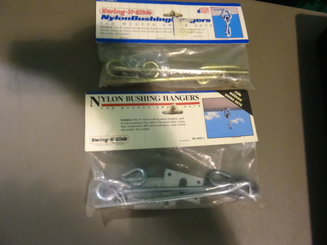 lot 255 image: NEW Qty 2 Sets Nylon Bushing Hangers for Swings