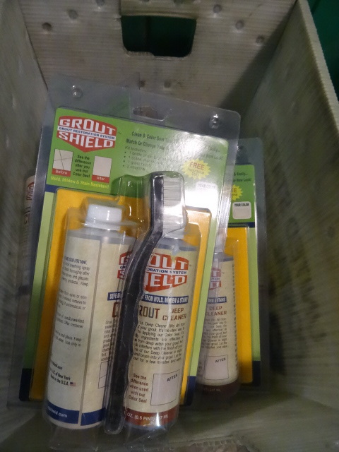lot 258 image: NEW Qty 7 Grout Shield Kits Clean and Seal Your Grout Quick and Easy