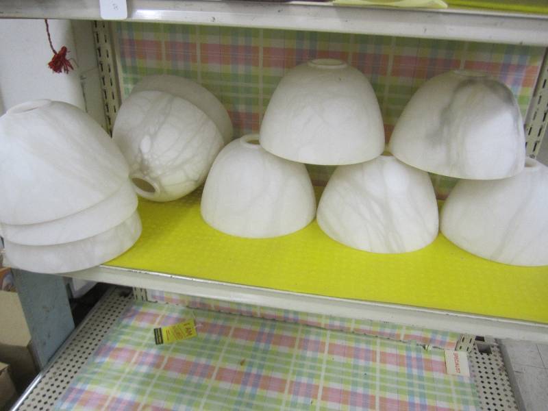 lot 349 image: Nice marbled light covers...