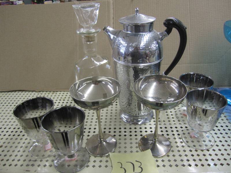 lot 373 image: Pitcher and serving ware...