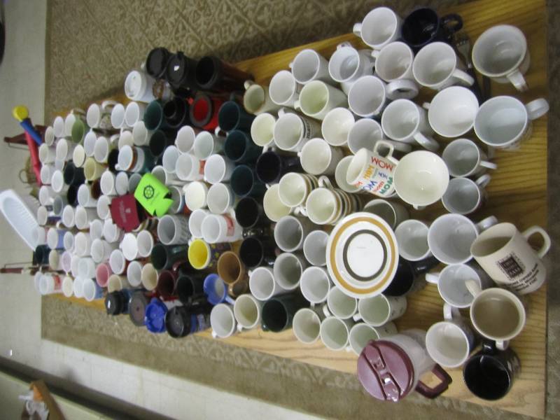 lot 392 image: Huge table full of mugs, great for ...