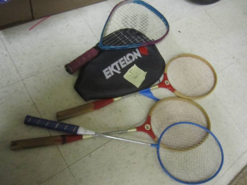 lot 401 image: Raquets, all have good strings...