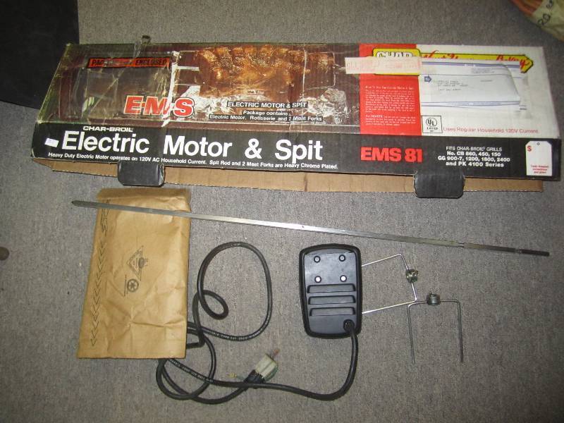 lot 520 image: Electric motor and roasting spit...
