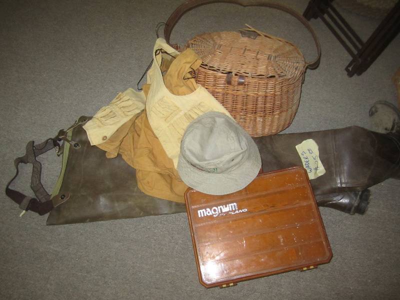 lot 551 image: Waders and fishing supplies...