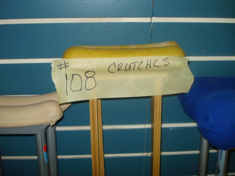 lot 108 image: Crutches...