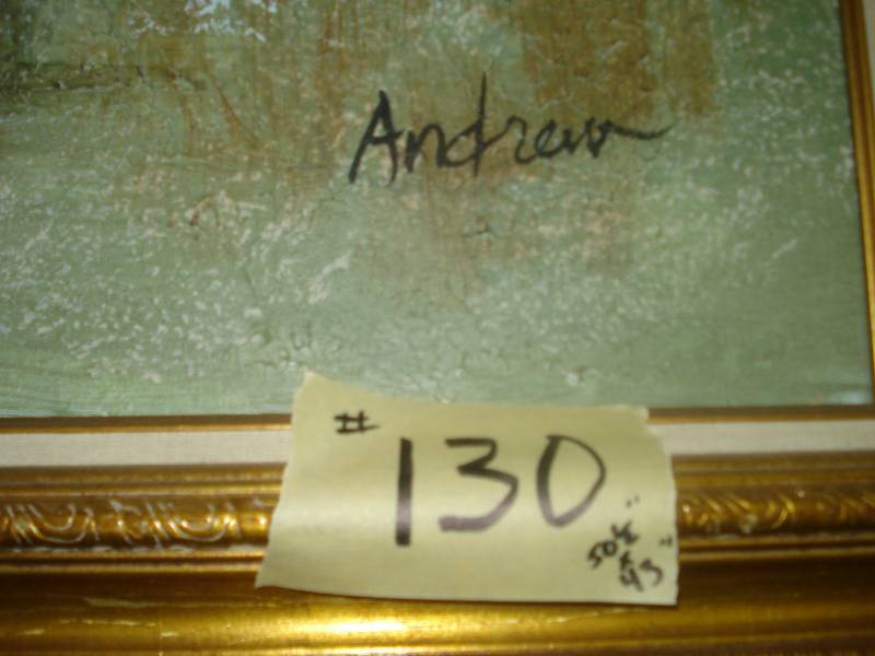 lot 130 image: Framed art by Andrew...