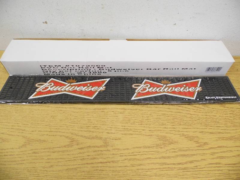 lot 2 image: Lot of 5 Budweiser Beer Rail Mats
