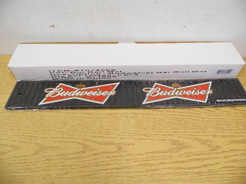 lot 3 image: Lot of 5Budweiser Beer Rail Mats