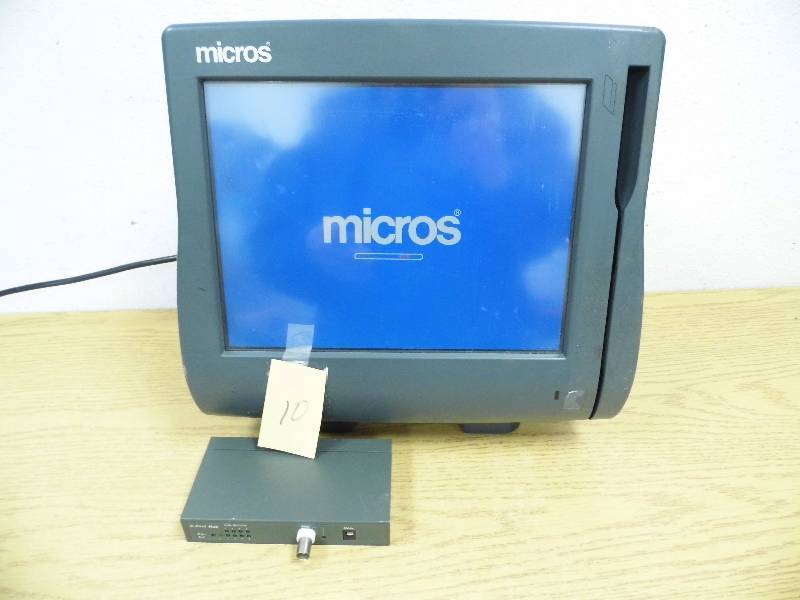 lot 10 image: Micros POS Terminal & 8 Port Hub