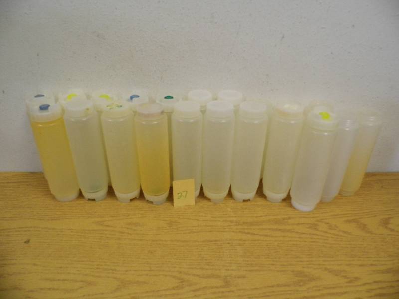 lot 27 image: 21 Condiment Dispenser Bottles