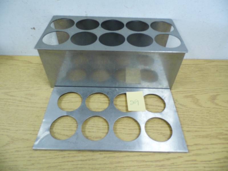 lot 29 image: Stainless Steel Condiment Bottle Holders