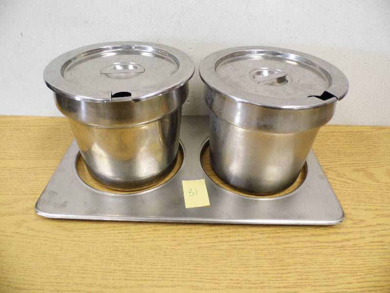 lot 31 image: Stainless Steel Steam Table Inserts