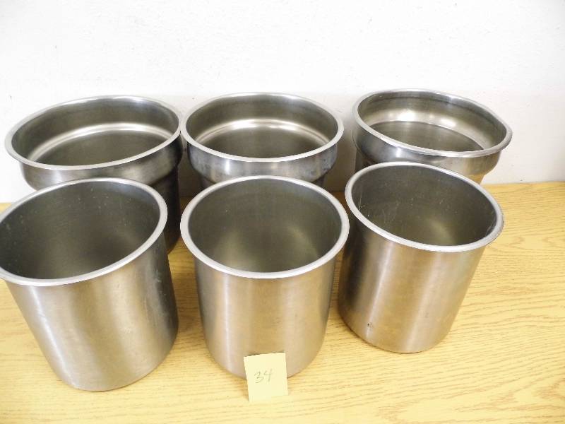 lot 34 image: Stainless Steel Steam Table Inserts