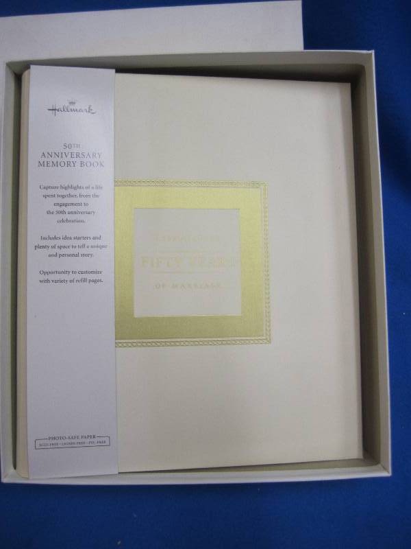 lot 11 image: Hallmark 50th aniverary memory book...