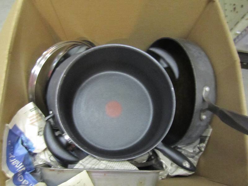lot 50 image: mixed lot of dishes and cooking pan...