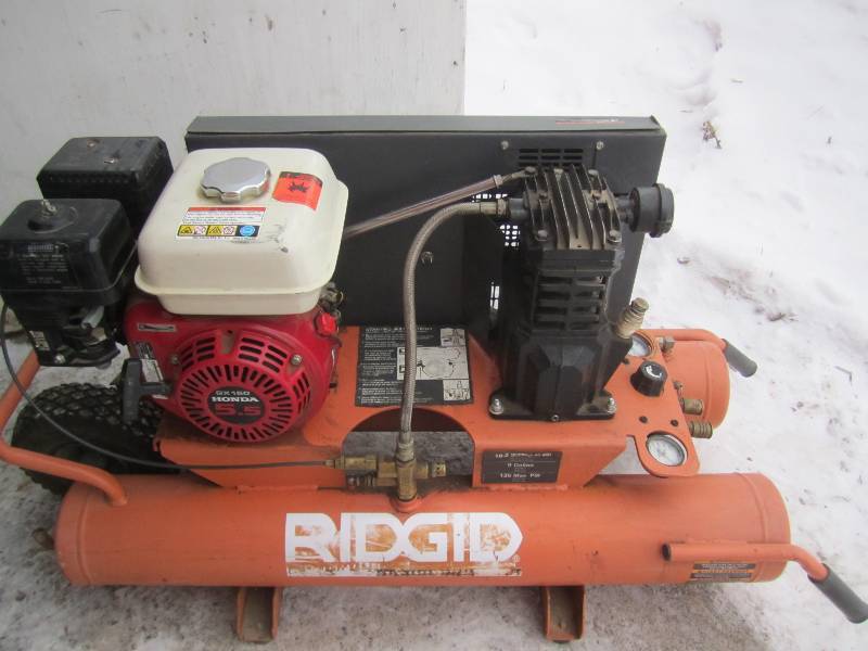 lot 2 image: Rigid Dual tank gas power air compr...