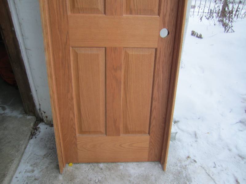 lot 57 image: 28 x 79 34 solid wood door wit...