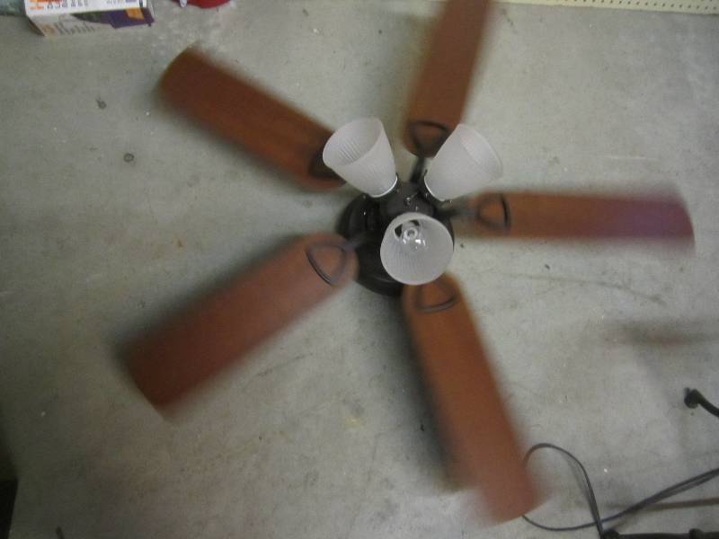 lot 60 image: Light and fan ceiling fixture ...
