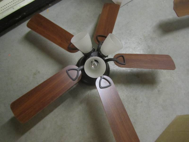 lot 61 image: Light and fan ceiling fixture ...