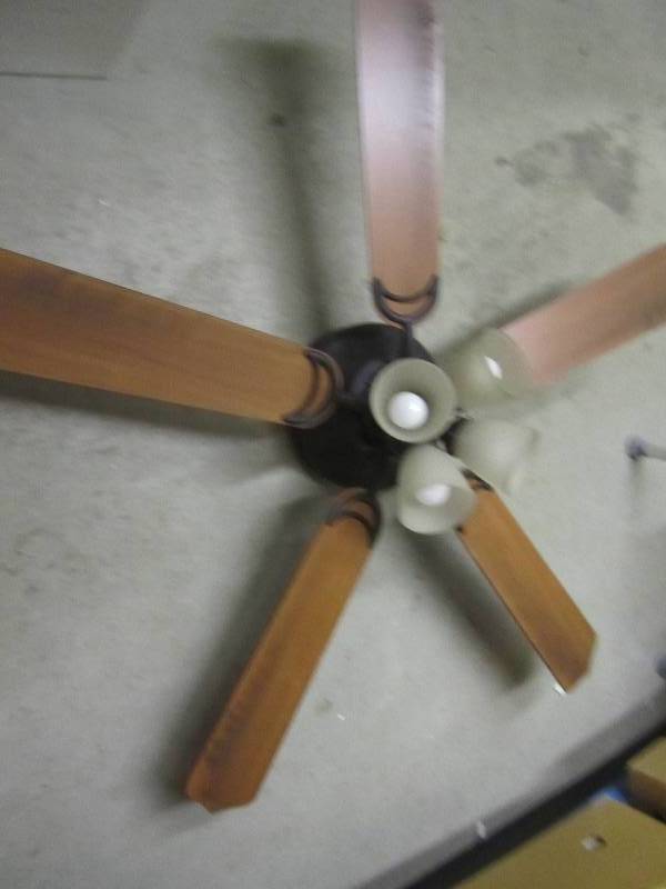 lot 62 image: Light and fan ceiling fixture ...