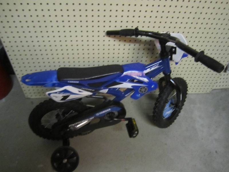 lot 64 image: small blue and black boys bicyle ...