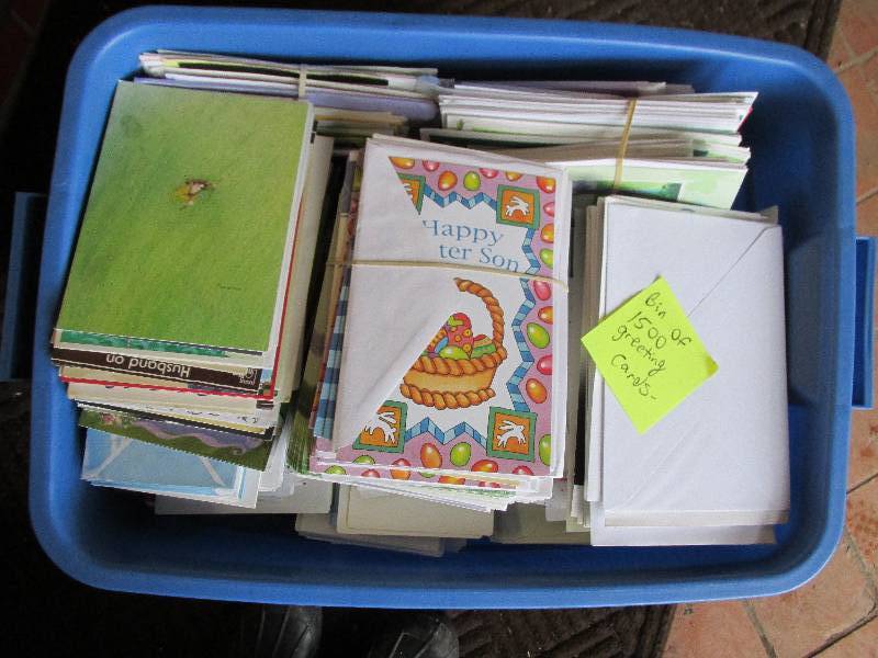 lot 78 image: bin of approximately 1500 greeting ...